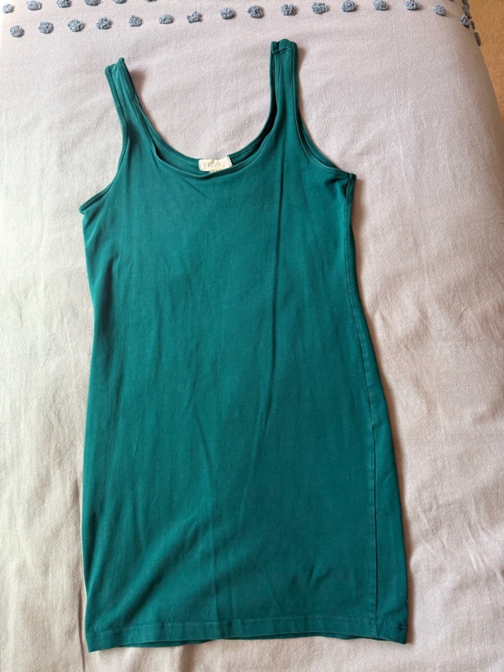 Forever 21 Teal Scoop Neck Tank Dress